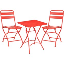 Mica Decorations Tuinsets Evita - 60x60x73 cm - Ijzer - Rood