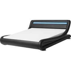 AVIGNON - Waterbed met LED - Zwart  - 180 x 200 cm  - Kunstleer