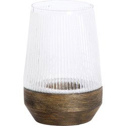 Light & Living - Windlicht MINAS - Ø18x26cm - Bruin