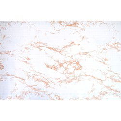 Decoratie plakfolie - marmer patroon wit/goud - 45 cm x 2 m - zelfklevend - Meubelfolie