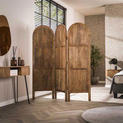 Hoyz Collection - Roomdivider Wave 3-delig - Massief Mango Zandkleur