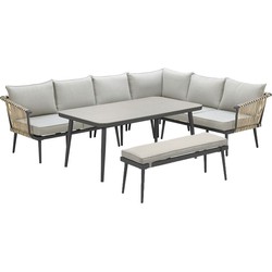 Garden Impressions Ralph lounge dining set 6-delig - natural rotan