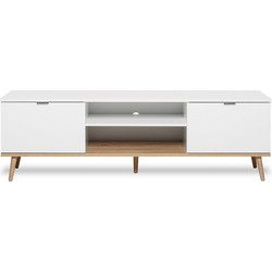 TV-meubel 2 Deuren 2 Open Vakken L160 cm - Copenhague