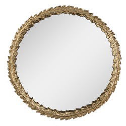 Clayre & Eef Spiegel Goudkleurig Polyresin