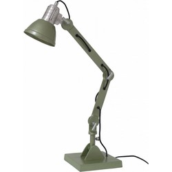 Tafellamp metaal groen 75cm, rustic metal desk lamp