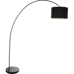 Moderne Vloerlamp Flare Zwart