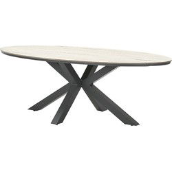 Garden Impressions Tulli tuintafel 280 x 140 cm ovaal - light teak Vironwood