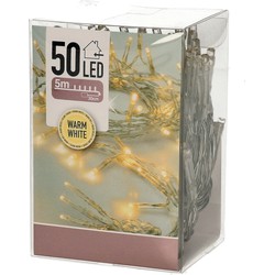 Kerstverlichting - op batterij - warm - wit - 50 lampjes - 5 meter - Kerstverlichting kerstboom