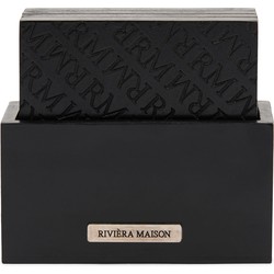Riviera Maison Onderzetters voor Glazen - RM Identity Coasters - Zwart