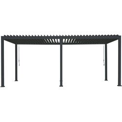 Overkapping vierkant XL Rota 360 cm x 720 cm Matt royal grey