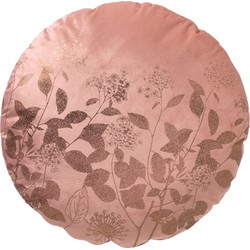 Dutch Decor ROSIE - Sierkussen rond Ø45 cm Muted Clay - velvet - roze - Dutch Decor