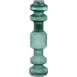 PTMD Kandelaar Galinda - 13x13x49 cm - Glas - Groen