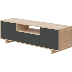 Tv-meubel 3 deuren + 1 opbergvak Zaira - L150 cm