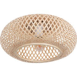 Anne Lighting - plafonniere - Maze - naturel - bamboe metaal - Ø 40cm - E27 - 3128BE