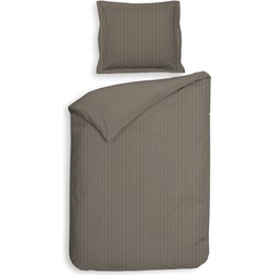 Heckett & Lane Dekbedovertrek Banda Taupe Grey 140 x 200 220 cm + 1 sloop 60 x 70 cm