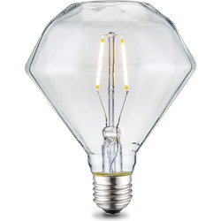 Edison Vintage LED filament lichtbron Diamond - Helder - D95 11.2/11.2/13.8cm - geschikt voor E27 fitting - 2W 160lm 2700K - warm wit licht
