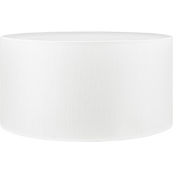 Lampenkap Canvas - Wit - cilinder - 50/50/25cm - van stof - Moderne stoffen Lampenkap voor E27 lamphouder - RoHS getest - voor hanglamp, en vloerlamp