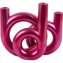 Kandelaar Rings Medium - Roze - 18x12x20cm