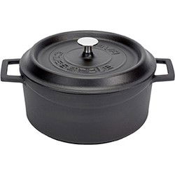 LAVA Trendy Casserole rond - Ø320mm - 9.86Ltr - Mat Zwart/Zwart