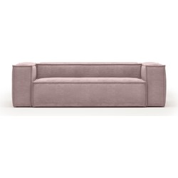 Kave Home - 3-zitsbank Blok roze corduroy 240 cm