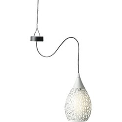 Hanglamp solar - wit - ijzer - 21 cm - tuinverlichting - Buitenverlichting