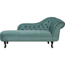 NIMES - Chaise longue - Mintgroen - Rechterzijde - Fluweel