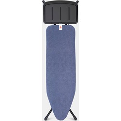 Strijkplank B, 124x38 cm, solide stoomunithouder - Denim Blue