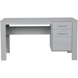 WOOOD Dennis Bureau - Grenen Geborsteld - Betongrijs - 74x141x59