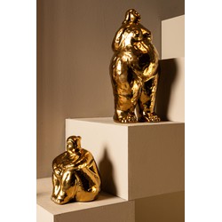 PTMD Decoratieve Standbeeld Oday - 15x15x18 cm - Keramiek - Goud