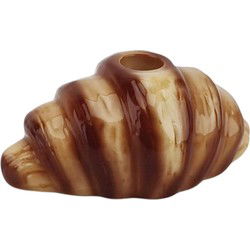 Candle Holder - Croissant - Dolomite - Brown - 14,5x8,5x6,5cm