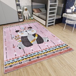 Kindervloerkleed - Adventures Panda Roze - 160 X 235 CM