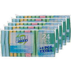 Schuursponsjes / schoonmaaksponsjes - 120x stuks - 8 cm - schoonmaken - Schuursponzen