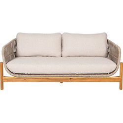 Loungebank Acacia Bruin/Beige - 78,5x175x72cm - Terracina
