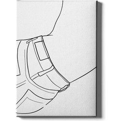 Jeans - Walljar - Wanddecoratie - Schilderij - Canvas