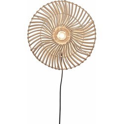 Wandlamp Zanzibar - Rotan Wit - Ø40cm