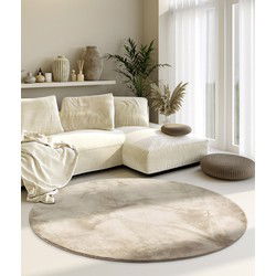Villeroy & Boch - Rond Hoogpolig vloerkleed Leon - Creme - 160cm rond Ø