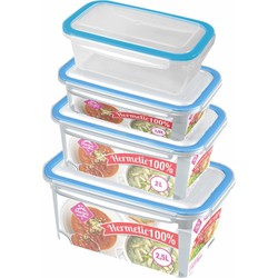 Diepvries/koelkast voedsel bewaarbakjes set van 12x stuks diverse formaten - Vershoudbakjes