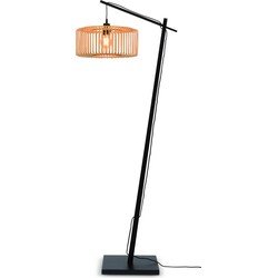 Vloerlamp Bromo - Bamboe Zwart/Naturel - 68x40x176cm