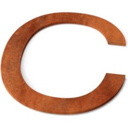 Letter C Model: Huisletter Corten