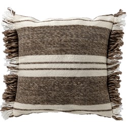 Dutch Decor EDGAR - Sierkussen 45x45 cm met kussenhoes van 85% gerecycled polyester - Eco Line collectie - Driftwood - taupe - Dutch Decor