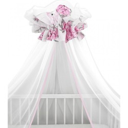 Babybam Hemeltje Tule Wit - Pink Peony