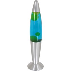 Lavalamp met gele lava Mexlite Volcan Blauw