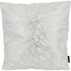 Sierkussen Isha Silver / White | 45 x 45 cm | Katoen