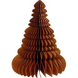 Papieren Kerstboom Glitter 30 cm - Mosterd