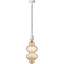 Home sweet home hanglamp Leonardo wit Diabolo - amber