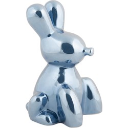 Ornament Balloon Bunny - Blauw - 10x9x15cm