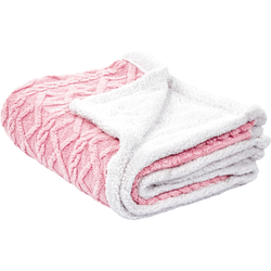 Beliani HONEYCOMB - Plaid-Roze-Polyester