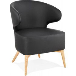 NORMAN fauteuil 51x58x72 cm Zwart