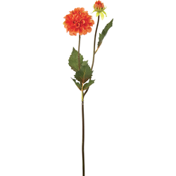 Oranje kunstdahlia steel H50