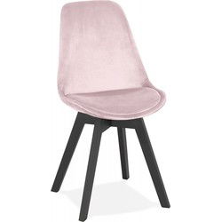 JOE roze fluwelen stoel 48x56x85 cm Roze